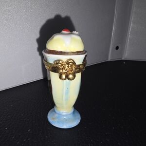 Vintage Ceramic Ice Cream Sundae Figurine